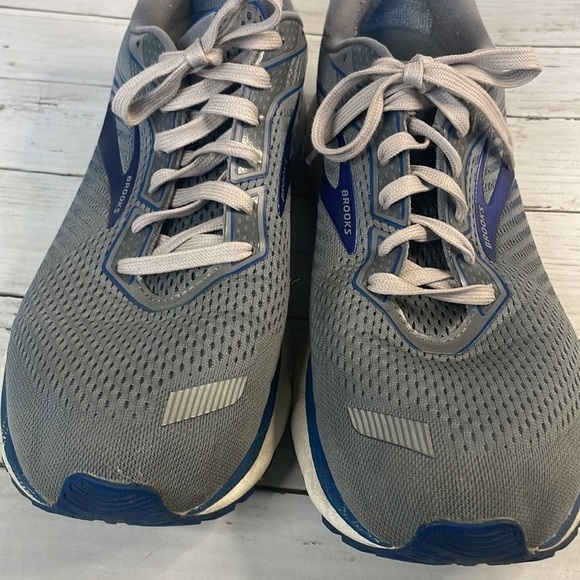 Brooks Ghost 12 Running Shoe - Grey/Alloy/Blue main image 7